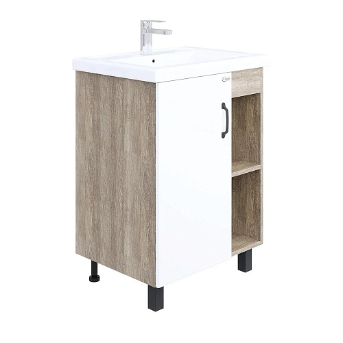 Тумба под раковину Onika ТИМБЕР 60.01 белый мат./дуб сонома ver.COMO 106140 Тумба под раковину Onika ТИМБЕР 60.01 белый мат./дуб сонома ver.COMO 106140