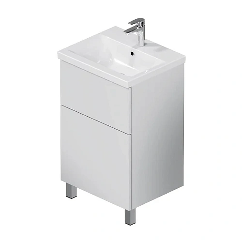 Тумба под раковину AM.PM Gem M90FSX0502WG напольная, 50 см push-to-open, белый, Тумба под раковину AM.PM Gem M90FSX0502WG напольная, 50 см push-to-open, белый,