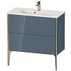 Картинка анонса товара «тумба под раковину duravit xviu xv44890b147 напольная 80 см каменно-синий глянцевый»