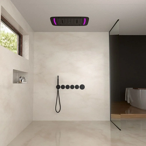 Душевая система Timo Saona SX-2319/03SM встраиваемая с термостатом черный Душевая система Timo Saona SX-2319/03SM встраиваемая с термостатом черный