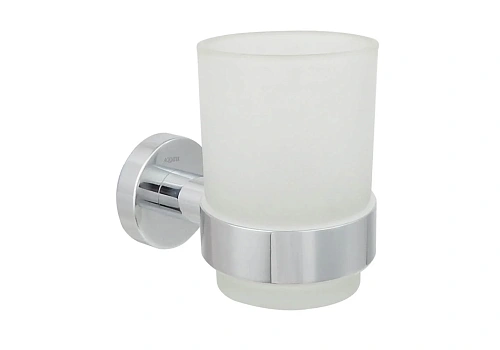 Стакан Aquatek ВЕГА AQ4004CR хром, стекло матовое белое Стакан Aquatek ВЕГА AQ4004CR хром, стекло матовое белое