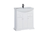 Тумба с раковиной Aquanet Лагуна 75 белый 00175299+00175447