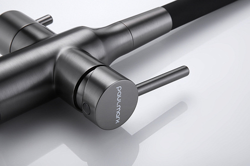 Смеситель для кухни Paulmark Salix вороненая сталь Sa213419-GM Смеситель для кухни Paulmark Salix вороненая сталь Sa213419-GM