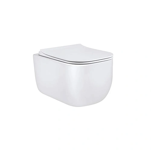Унитаз подвесной Vincea Form VT1-35 безободковый, белый, ультратонкое soft-close сиденье Унитаз подвесной Vincea Form VT1-35 безободковый, белый, ультратонкое soft-close сиденье