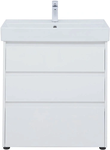 Тумба под раковину Aquanet Nova Lite 75 белый глянец (3 ящика) 00302472 Тумба под раковину Aquanet Nova Lite 75 белый глянец (3 ящика) 00302472