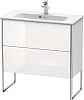 Картинка анонса товара «тумба под раковину duravit xsquare xs445502222 напольная 81 см белая глянцевый»