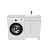 Картинка анонса товара «тумба с раковиной iddis optima home 120 см (oph12rdi95k) напольная для стиральной машины с дверцами,»