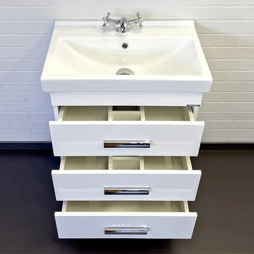 Тумба с раковиной Comforty Никосия 60Н 00-00011160 белый глянец раковина Fest 60 Тумба с раковиной Comforty Никосия 60Н 00-00011160 белый глянец раковина Fest 60