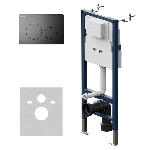 Инсталляция для унитаза AM.PM PrimeFit I012709.0138Fit с клавишейFit L, черный матовый Инсталляция для унитаза AM.PM PrimeFit I012709.0138Fit с клавишейFit L, черный матовый