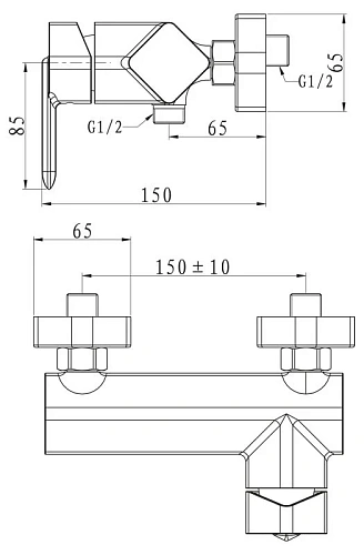 Смеситель для душа BelBagno Crystal CRY-ESDM-CRM Смеситель для душа BelBagno Crystal CRY-ESDM-CRM