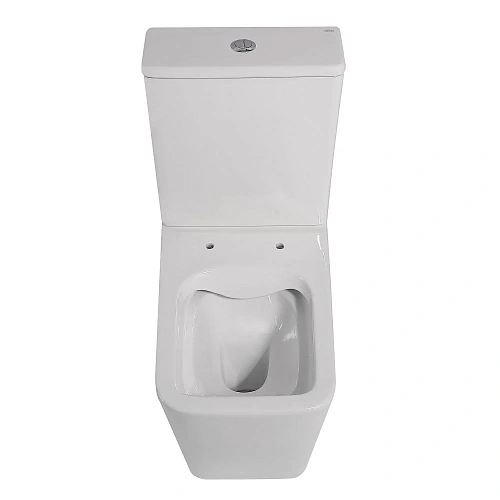 Унитаз напольный ABBER Rechteck AC1210 компакт белый, безободковый с крышкой микролифт Унитаз напольный ABBER Rechteck AC1210 компакт белый, безободковый с крышкой микролифт