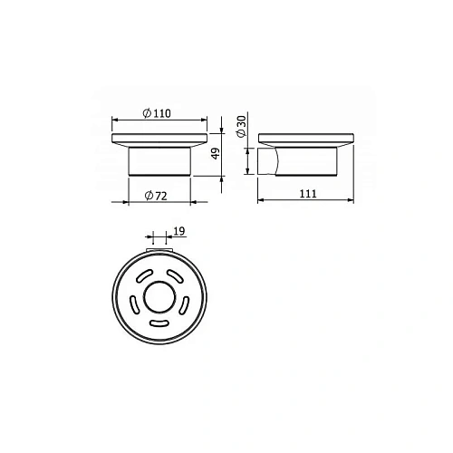 Мыльница Kludi VELA R 58985N5 брашированный никель Мыльница Kludi VELA R 58985N5 брашированный никель