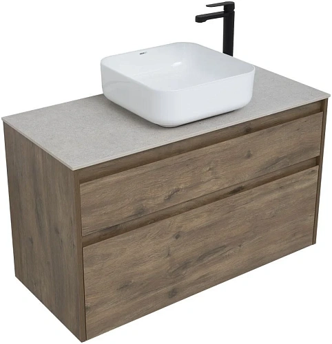 Тумба под раковину Aquanet Nova Lite 100 дуб рустикальный (2 ящика) 00249521 Тумба под раковину Aquanet Nova Lite 100 дуб рустикальный (2 ящика) 00249521