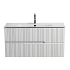 Картинка анонса товара «тумба под раковину cezares duet-n-1000-2c-so-bl bianco lucido 1000x457 подвесная»
