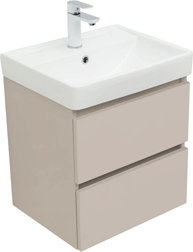 Тумба под раковину Aquanet Вега 2.0 50 бежевый 00337940 подвесная Тумба под раковину Aquanet Вега 2.0 50 бежевый 00337940 подвесная