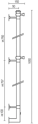 Полотенцесушитель электрический Margaroli Arcobaleno 616, старая бронза 616OBB-1650 Полотенцесушитель электрический Margaroli Arcobaleno 616, старая бронза 616OBB-1650