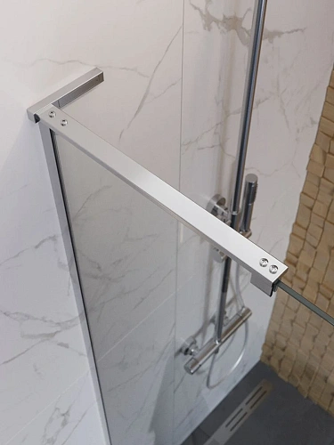 Душевая перегородка BelBagno UNO-L-1-TB-60-C-Cr 60 см, профиль хром, стекло прозрачное Душевая перегородка BelBagno UNO-L-1-TB-60-C-Cr 60 см, профиль хром, стекло прозрачное