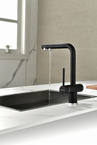 Смеситель для кухни Paulmark SERPENTINE черный Se213222-BLM Смеситель для кухни Paulmark SERPENTINE черный Se213222-BLM