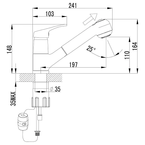 Смеситель для кухни Lemark Omega (LM3150C) Смеситель для кухни Lemark Omega (LM3150C)