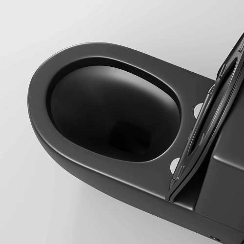 Унитаз напольный Grossman GR-4419BMS (680х375x810) безободковый, черный матовый с крышкой микролифт Унитаз напольный Grossman GR-4419BMS (680х375x810) безободковый, черный матовый с крышкой микролифт