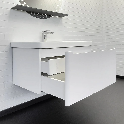 Тумба с раковиной Comforty Арзамас-80 00-00017884 подвесная белый матовый раковина 4480 Тумба с раковиной Comforty Арзамас-80 00-00017884 подвесная белый матовый раковина 4480