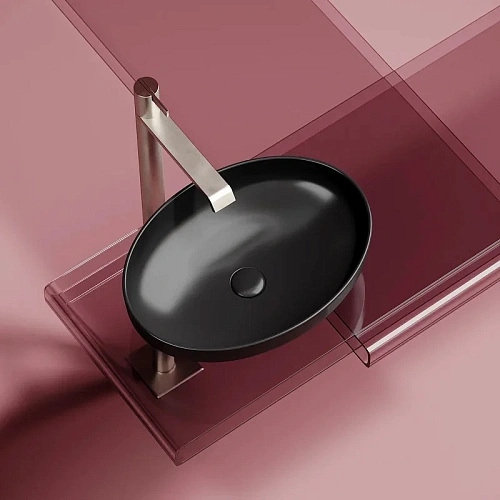 Раковина Ceramica Nova ELEMENT CN6056MB черный матовый накладная Раковина Ceramica Nova ELEMENT CN6056MB черный матовый накладная