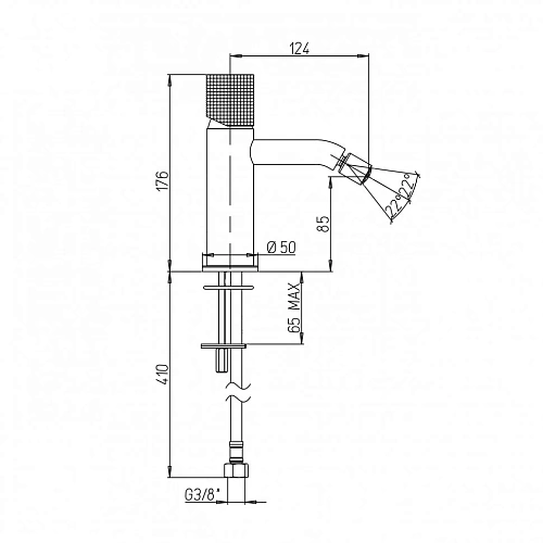 Смеситель для биде Paini Cox Grip 7GCR304 Смеситель для биде Paini Cox Grip 7GCR304