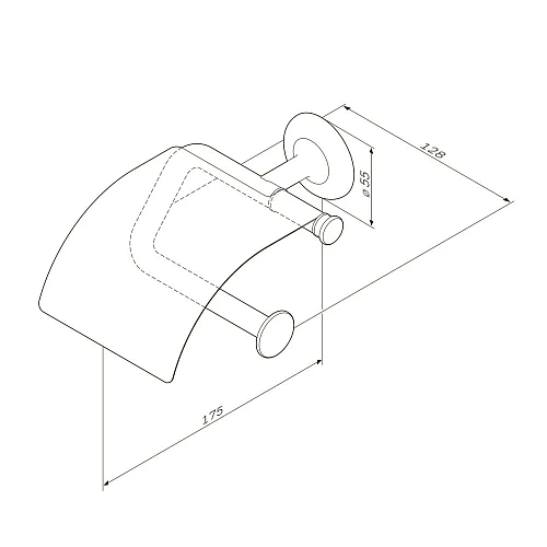 Держатель туалетной бумаги AM.PM Like A80341500 с крышкой Держатель туалетной бумаги AM.PM Like A80341500 с крышкой