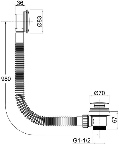 Слив-перелив Allen Brau Priority 5.31027-GB золото Слив-перелив Allen Brau Priority 5.31027-GB золото