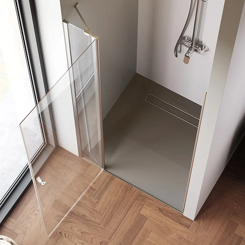 Душевая дверь AM.PM Sunny W87G-100-1P-MT распашная 100x190 профиль серебро, стекло прозрачное Душевая дверь AM.PM Sunny W87G-100-1P-MT распашная 100x190 профиль серебро, стекло прозрачное