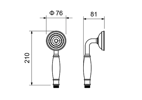 Душевая лейка Aquatek КЛАССИК AQ2008MB Черный матовый Душевая лейка Aquatek КЛАССИК AQ2008MB Черный матовый
