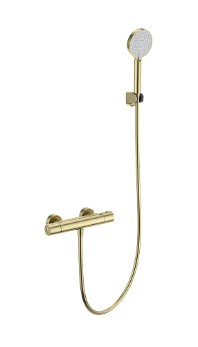 Смеситель для душа Wonzon & Woghand с термостатом, брашированное золото (WW-B2029-A-BG) Смеситель для душа Wonzon & Woghand с термостатом, брашированное золото (WW-B2029-A-BG)