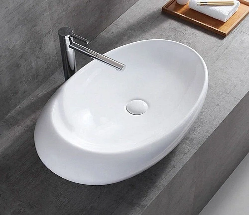 Раковина CeramaLux 7807 накладная, белый Раковина CeramaLux 7807 накладная, белый