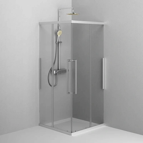 Душевой уголок AM.PM Func W84G-403-9090-MT Slide 90х90, хром матовый, стекло прозрачное Душевой уголок AM.PM Func W84G-403-9090-MT Slide 90х90, хром матовый, стекло прозрачное