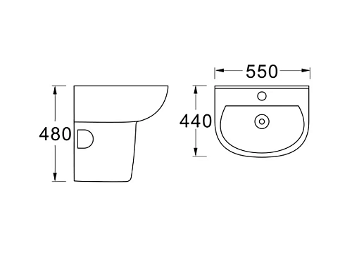 Полупьедестал Aquatek AQ5421-00 300x240x340,белый Полупьедестал Aquatek AQ5421-00 300x240x340,белый