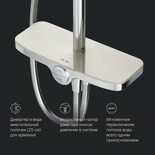 Душевая система AM.PM Like F0780200 верхний душ 250мм, штанга 1030-1460 мм Душевая система AM.PM Like F0780200 верхний душ 250мм, штанга 1030-1460 мм