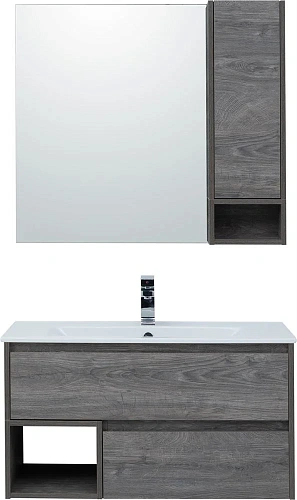 Комплект мебели STWORKI Карлстад 90 дуб рошелье, в стиле лофт, серая (комплект, гарнитур) 421752 Комплект мебели STWORKI Карлстад 90 дуб рошелье, в стиле лофт, серая (комплект, гарнитур) 421752