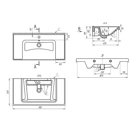Раковина Dreja Грэйс 90 Раковина Dreja Грэйс 90