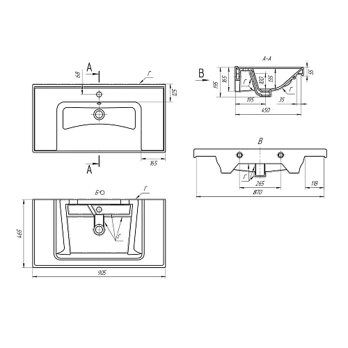 Раковина Dreja Грэйс 90 Раковина Dreja Грэйс 90