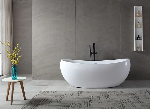 Ванна отдельностоящая ABBER AB9236 170x80 универсальная, белая акриловая Ванна отдельностоящая ABBER AB9236 170x80 универсальная, белая акриловая