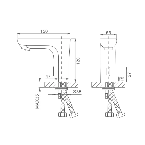 Смеситель для раковины Raglo R03.17 сенсорный, хром Смеситель для раковины Raglo R03.17 сенсорный, хром