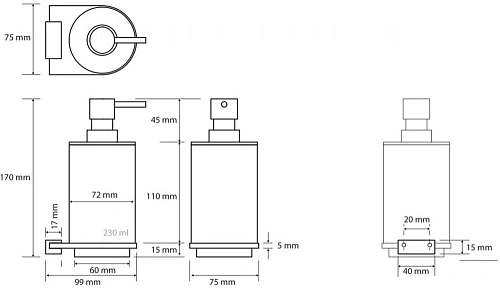 Дозатор жидкого мыла Bemeta GALLA 108109010 Дозатор жидкого мыла Bemeta GALLA 108109010
