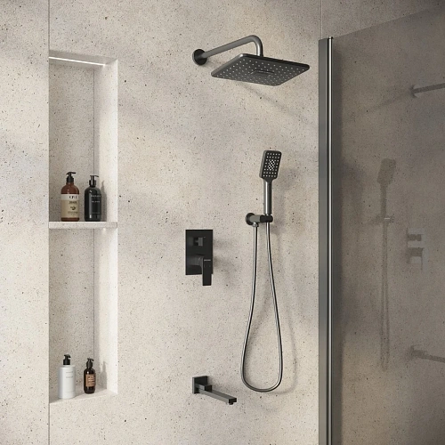 Душевая система GROSSMAN Classic 501.K35.04.420 скрытого монтажа графит сатиновый Душевая система GROSSMAN Classic 501.K35.04.420 скрытого монтажа графит сатиновый