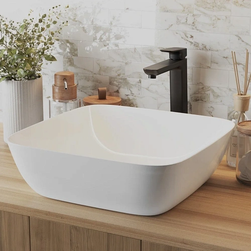 Смеситель для раковины Paini Nove 09YO205LL без донного клапана, высокий, черный Смеситель для раковины Paini Nove 09YO205LL без донного клапана, высокий, черный