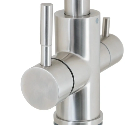 Смеситель для кухни Paini Norda NRPW6433VEB90 с подводом для фильтра, никель Смеситель для кухни Paini Norda NRPW6433VEB90 с подводом для фильтра, никель