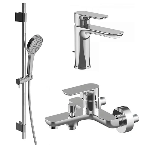 Комплект смесителей Villeroy & Boch O.novo 4001GR с душевой стойкой Комплект смесителей Villeroy & Boch O.novo 4001GR с душевой стойкой