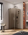 Душевой уголок CEZARES SLIDER-AH-1-80-80/90-BR-GM 80-90x80см стекло тонированное (бронза), профиль оружейная сталь Душевой уголок CEZARES SLIDER-AH-1-80-80/90-BR-GM 80-90x80см стекло тонированное (бронза), профиль оружейная сталь