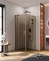 Душевой уголок CEZARES SLIDER-AH-1-80-80/90-BR-GM 80-90x80см стекло тонированное (бронза), профиль оружейная сталь Душевой уголок CEZARES SLIDER-AH-1-80-80/90-BR-GM 80-90x80см стекло тонированное (бронза), профиль оружейная сталь