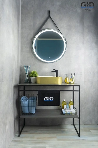 Раковина Gid Nc429 52218 накладная белая / золото 43x43x12 Раковина Gid Nc429 52218 накладная белая / золото 43x43x12