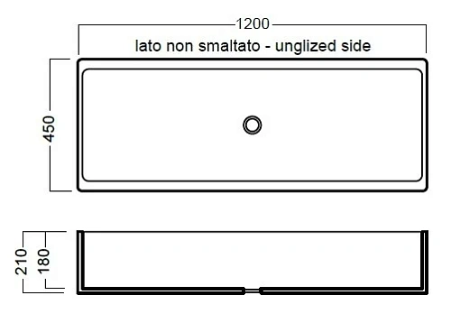Раковина HATRIA YN0501 120 см Раковина HATRIA YN0501 120 см